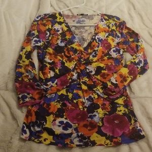 Cable & Gauge large bright floral top LAST CHANCE!